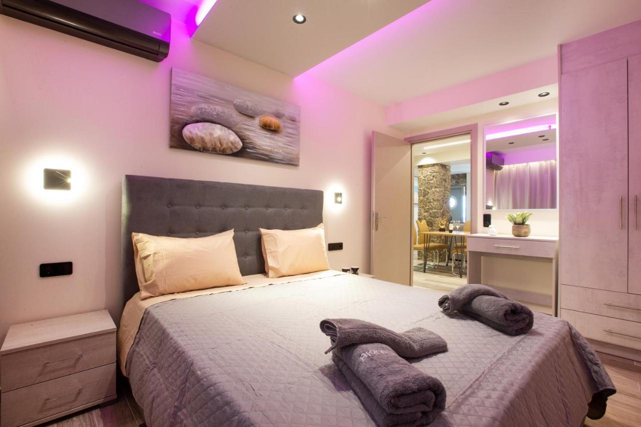 Black Rocks Family, Luxury Seafront Beach Maisonette Agios Gordios  Esterno foto